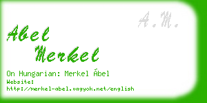 abel merkel business card
